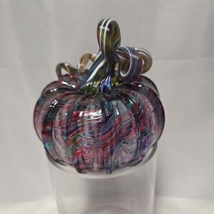 Hand blown Luke Adams glass pumpkin